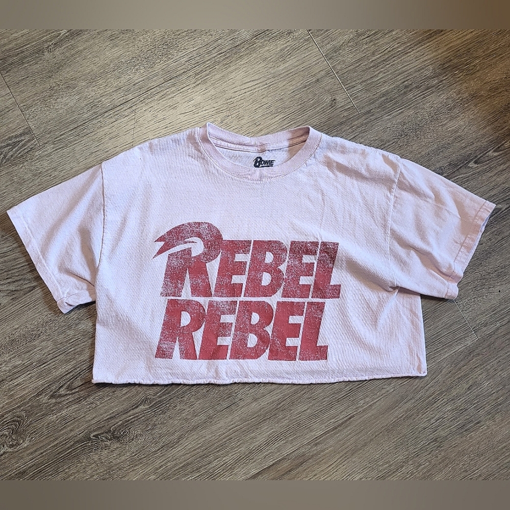 FINAL DISCOUNT Rebel Rebel - David Bowie Crop Top T-Shirt